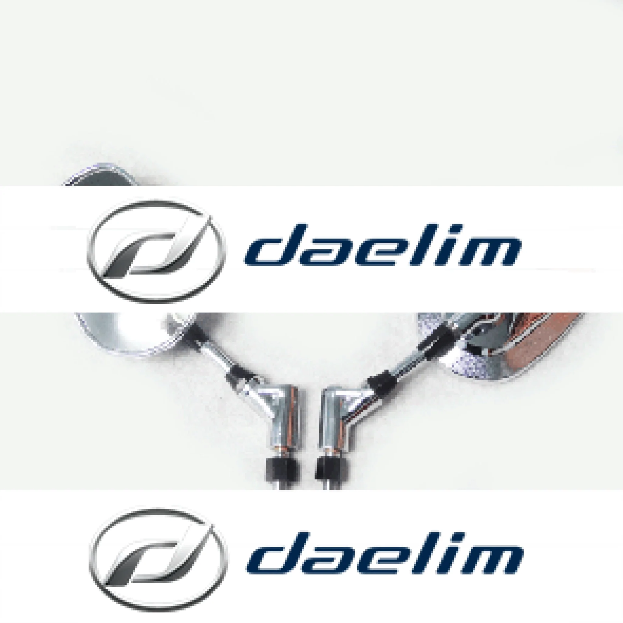 10MM Chrome Oval Rearview Mirrors For Daelim Hyosung