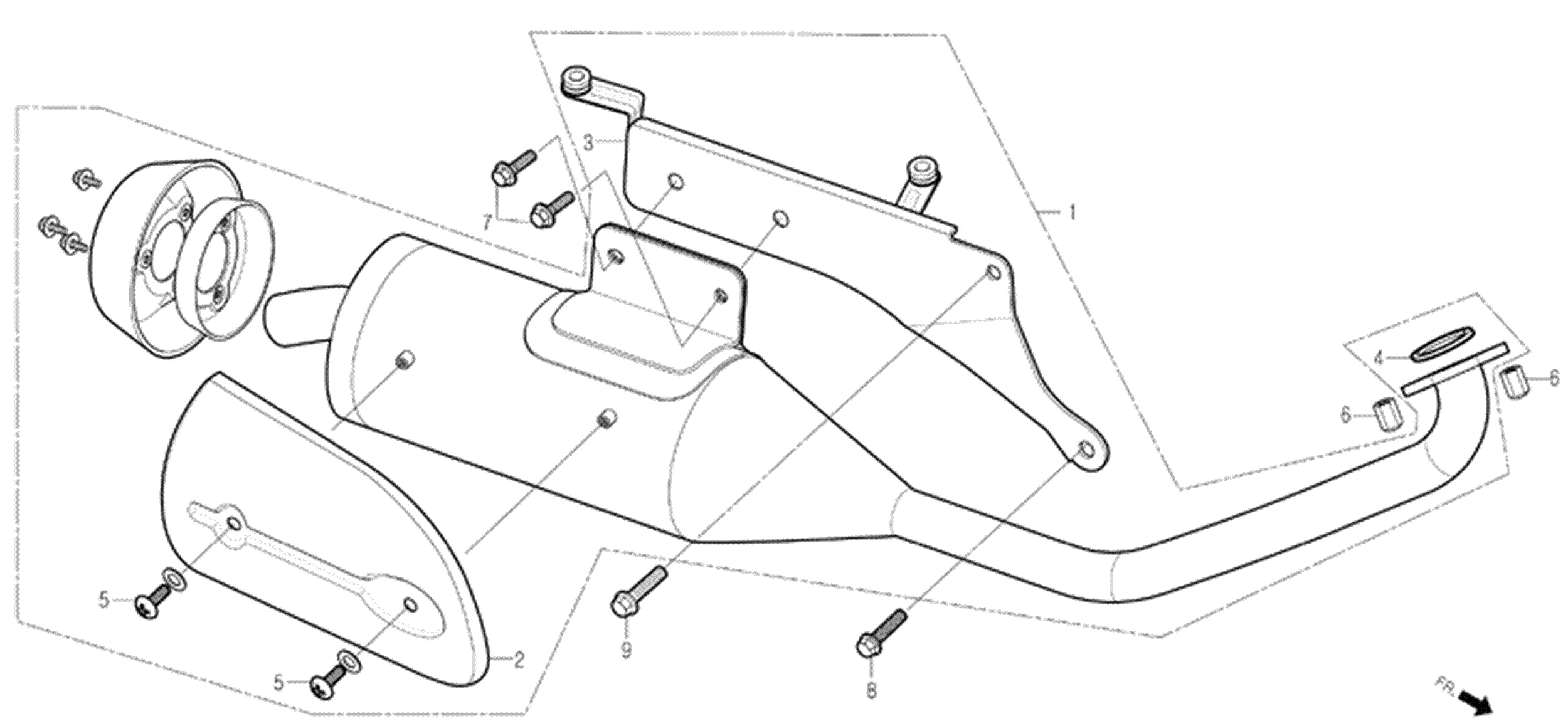 Daelim Exhaust Muffler Assy Daelim SC125 Besbi