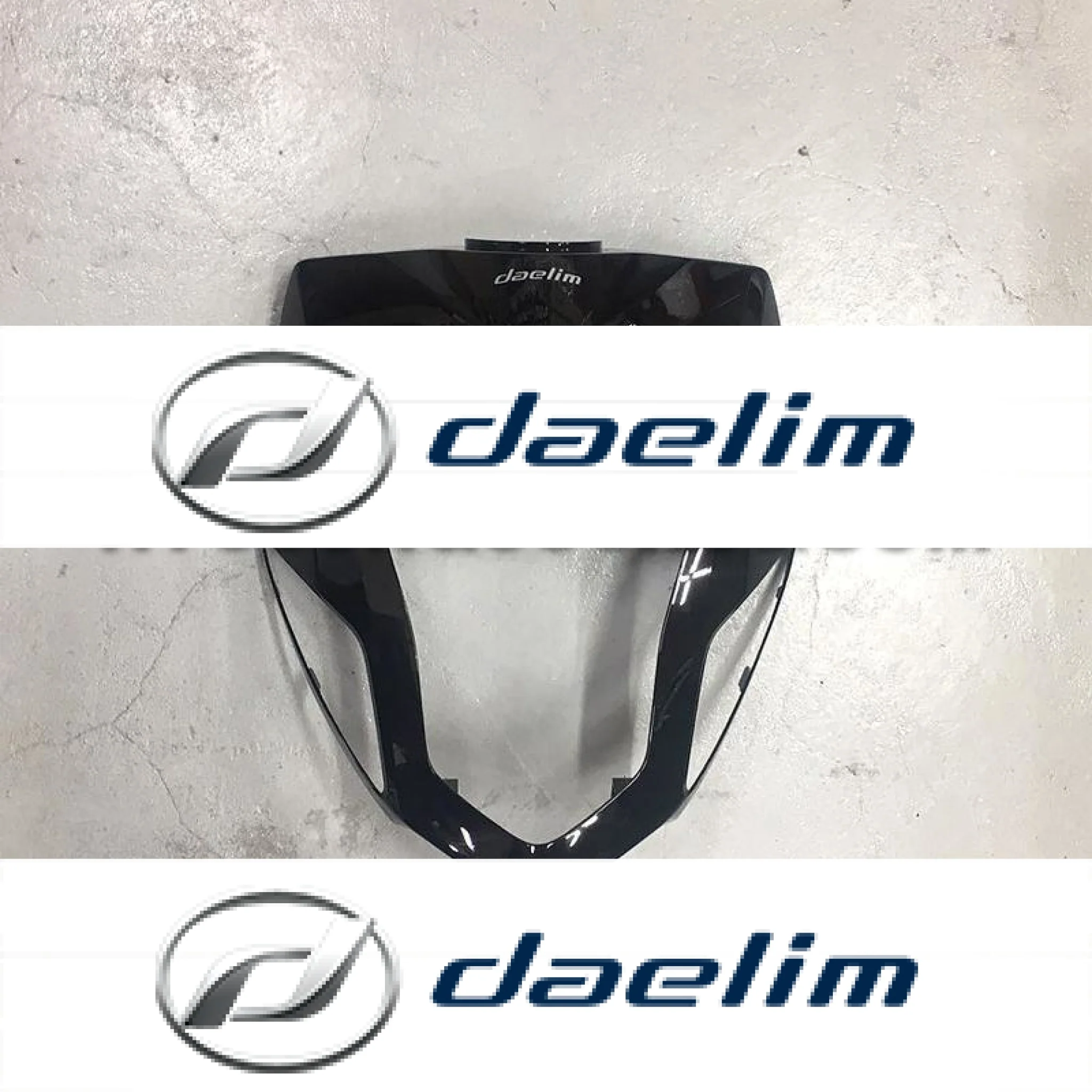 Genuine Front Upper Fairing Cover Cowl Black Daelim S1 125