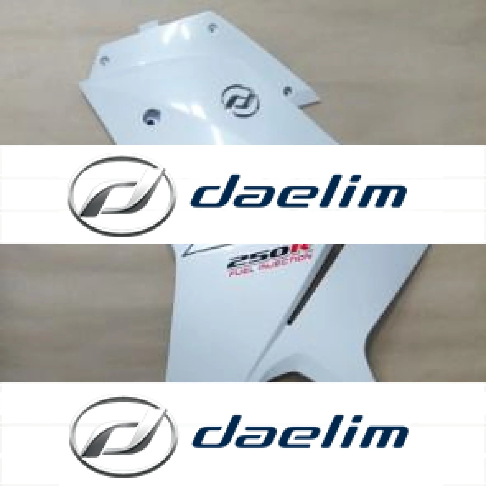 Genuine Lower Left Fairing Cowl White (B) Daelim VJF250